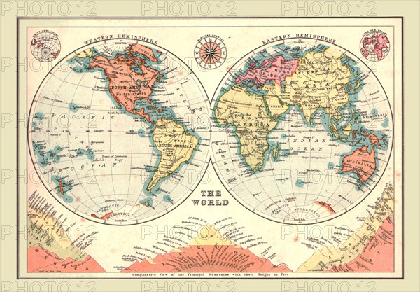 The World in Hemispheres, 1902.  Creator: Unknown.