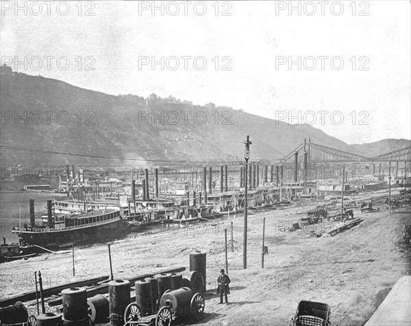 Monongahela Wharf, Pittsburgh, Pennsylvania, USA, c1900.  Creator: Unknown.