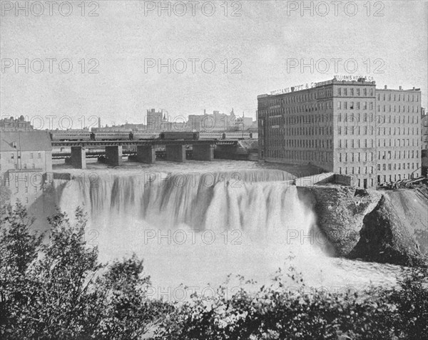 Genesee Falls, Rochester, New York State, USA, c1900.  Creator: Unknown.