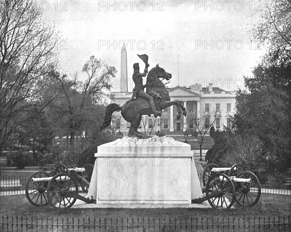 Jackson Statue, Lafayette Square, Washington DC, USA, c1900. Creator: Unknown.