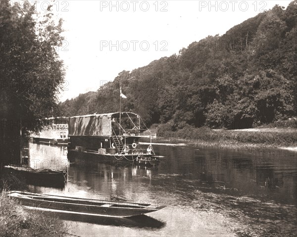 The Thames under Cliveden Wood, Berkshire, 1894. Creator: Unknown.