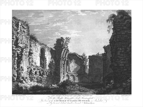 Church of St James, Dunwich, late 18th century. Creator: William Byrne.