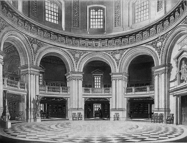 Interior of the Radcliffe Library, c1813.  Creator: J Bluck.