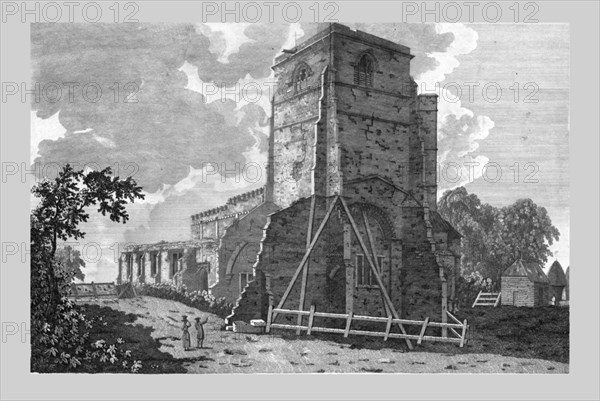 'The North West Aspect of the Priory Church of St. Mary Swine', 1784. Creator: Newton.