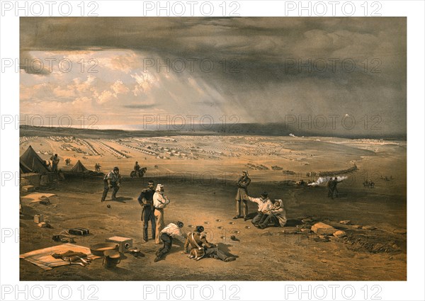 'Camp of the 3rd Division, July 9th 1855'.   Creator: Edmund Walker.