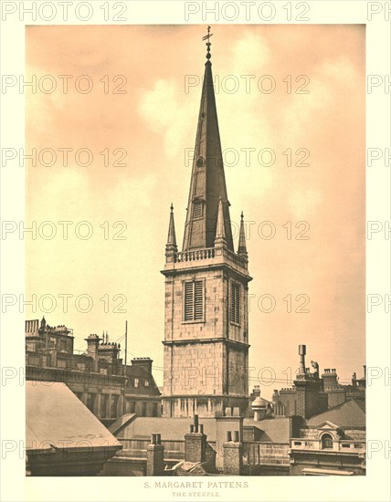 'St Margaret Pattens, The Steeple', mid-late 19th century. Creator: Unknown.