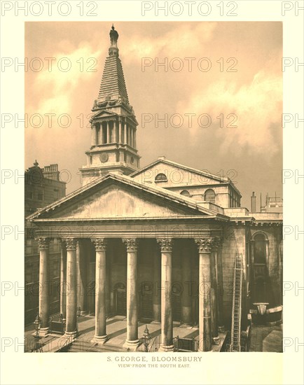 'St George, Bloomsbury, View from the South East', mid-late 19th century.  Creator: Unknown.