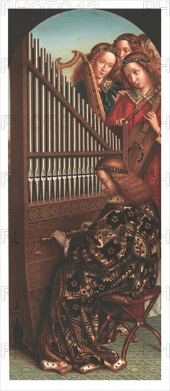 St Cecilia at the organ, (c1865). Creator: Christian Schultz.