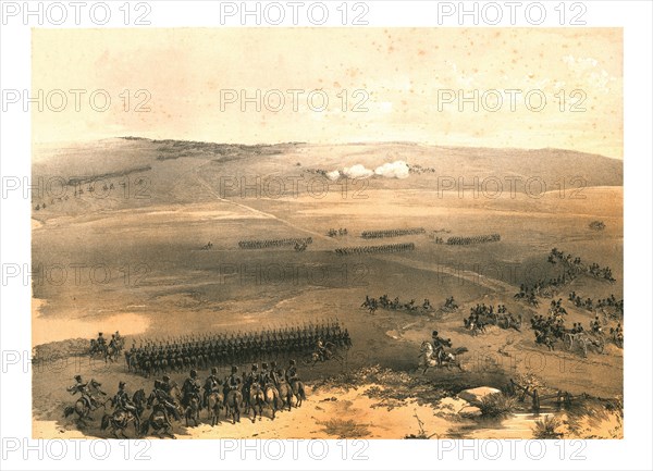 'The Cavalry Affair of the Heights of Bulganak - the First Gun...1854', (1855). Creator: Jonathan Needham.