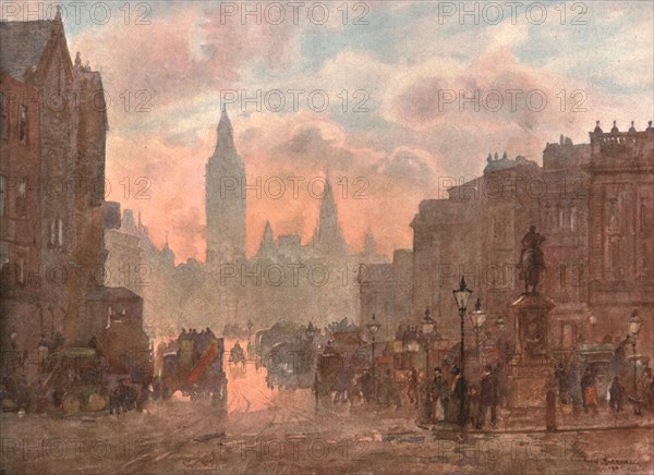 'Whitehall from Charing Cross', c1899, (c1900). Creator: Unknown.