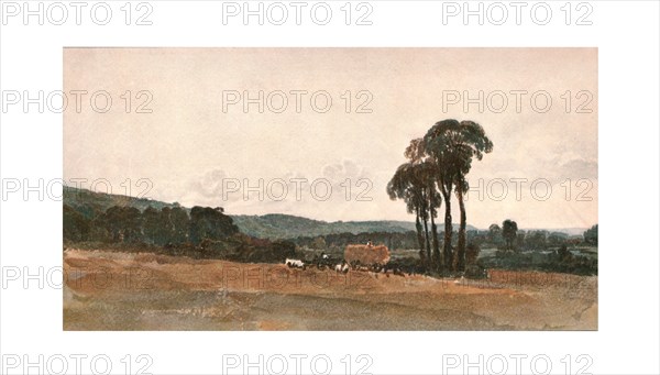 'A Harvest Scene - an Outdoor Sketch', (c1900). Creator: Unknown.