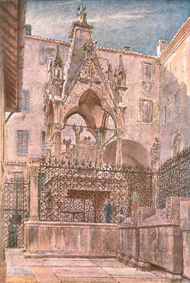 'Tomb of Mastino II at Verona', 1854, (c1900).  Creator: Unknown.