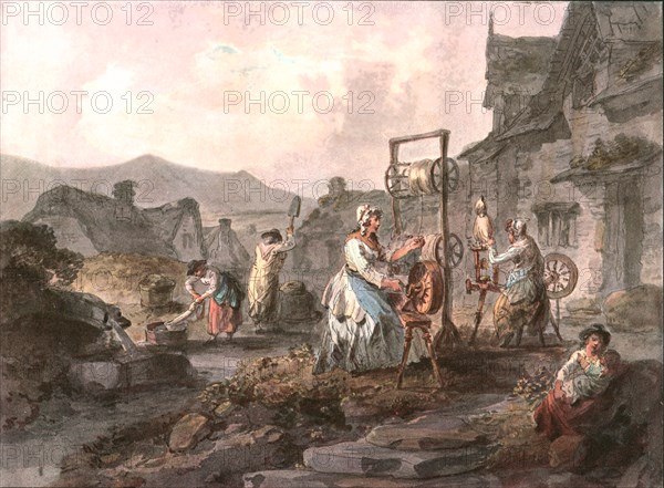 'An Outdoor Scene of Women at Work', (c1900). Creator: Unknown.