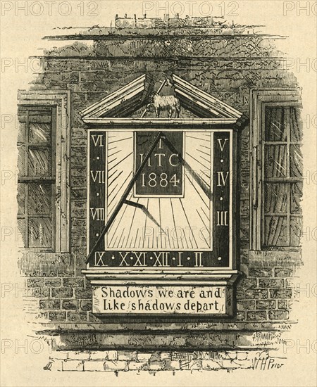 'Sun-Dial in the Temple, 1885', (1897). Creator: Unknown.