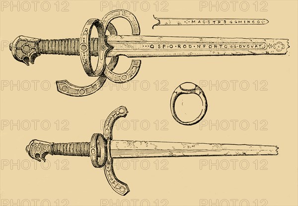 'Sword, Dagger and Ring of King James IV, of Scotland', 1897. Creator: Unknown.