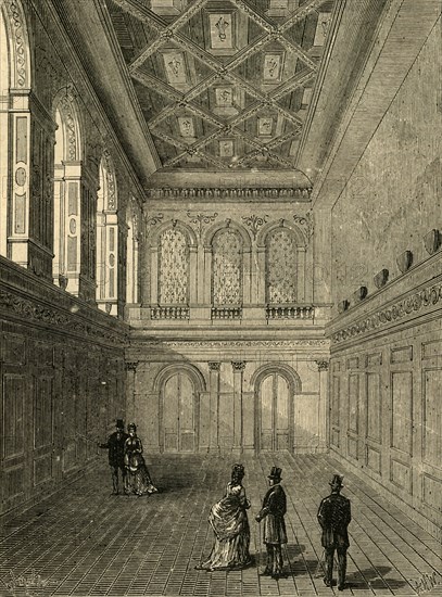 'Interior of Haberdashers' Hall, 1876', (1897). Creator: Unknown.