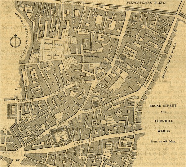 'Broad Street and Cornhill Wards', 1897. Creator: Unknown.