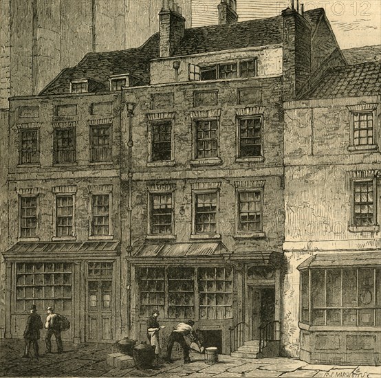 'Pope's House, Plough Court, Lombard Street (1860)', (1897). Creator: Unknown.
