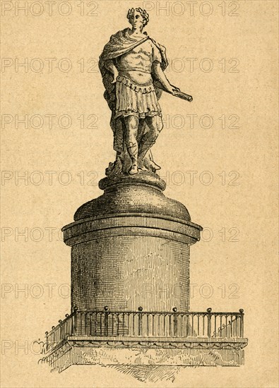 'Wren's Original Design for the Summit of the Monument', (1897). Creator: Unknown.