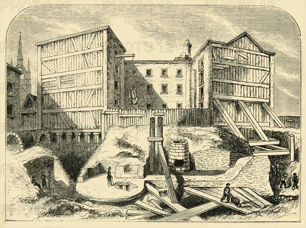 'Roman Remains Found in Billingsgate', (c1872). Creator: Unknown.