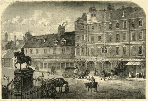 'Charing Cross from Northumberland House in 1750', (1881). Creator: Unknown.