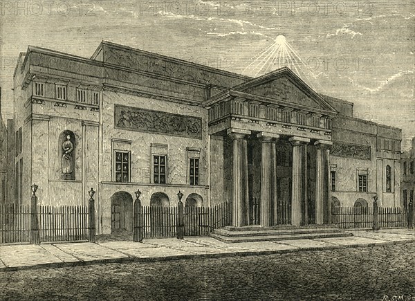 'Covent Garden Theatre: Front in 1850', (1881). Creator: Unknown.