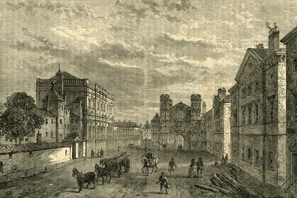 'Whitehall, Looking Towards the Holbein Gateway', (1881). Creator: Unknown.