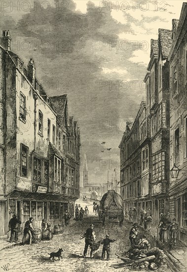 'The Bridge-Foot, Southwark, in 1810', (c1878). Creator: Unknown.