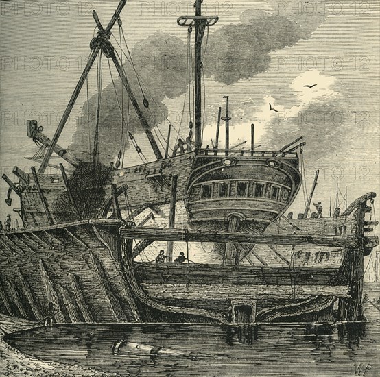 'Floating Dock, Deptford (1820)', (c1878). Creator: Unknown.