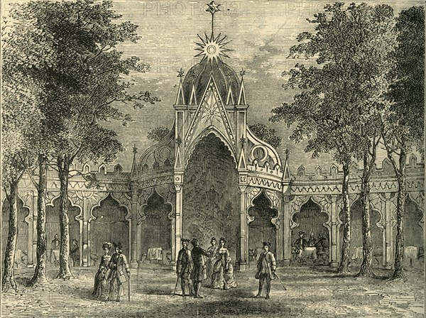 'Chinese Pavilion in Vauxhall Gardens', (c1878). Creator: Unknown.