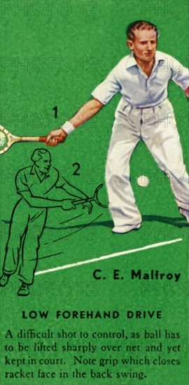 'C. E. Malfroy - Low Forehand Drive', c1935. Creator: Unknown.