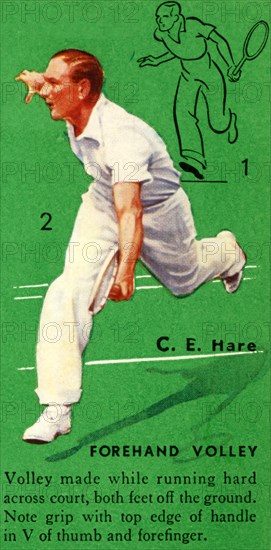 'C. E. Hare - Forehand Volley', c1935. Creator: Unknown.