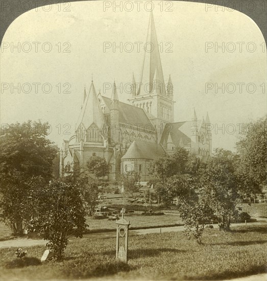 'Trondhjem cathedral, whose traditions reach back eight centuries, Norway', c1905. Creator: Unknown.