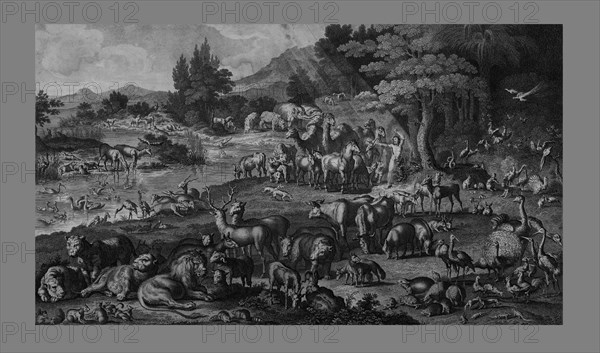 Adam naming the Creation, (1818). Creator: Unknown.
