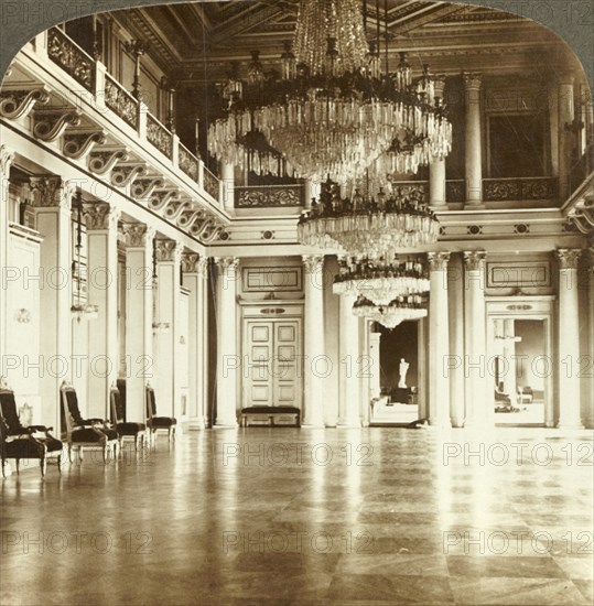 'The great ball-room at the Palace, Christiania, Norway', c1905. Creator: Unknown.