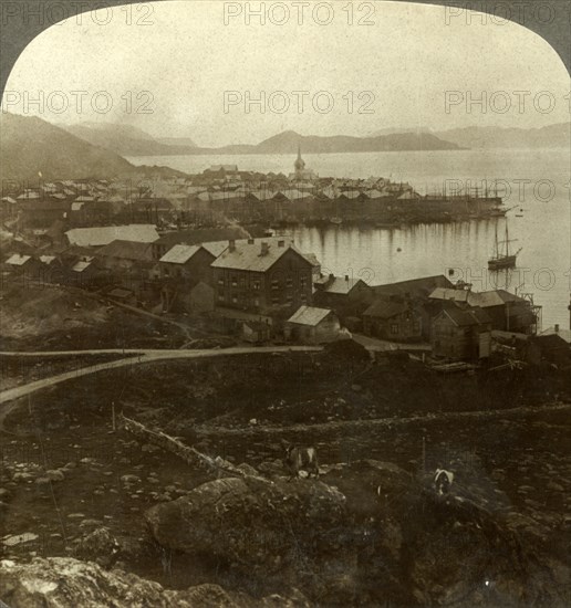 'Hammerfest. The world's northernmost town - no sunset from May 13 to July 29, Norway', c1905. Creator: Unknown.