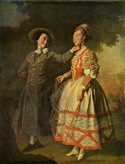 'Khovanskaya and Khrushcheva', 1773, (1939). Creator: Dmitry Levitsky.