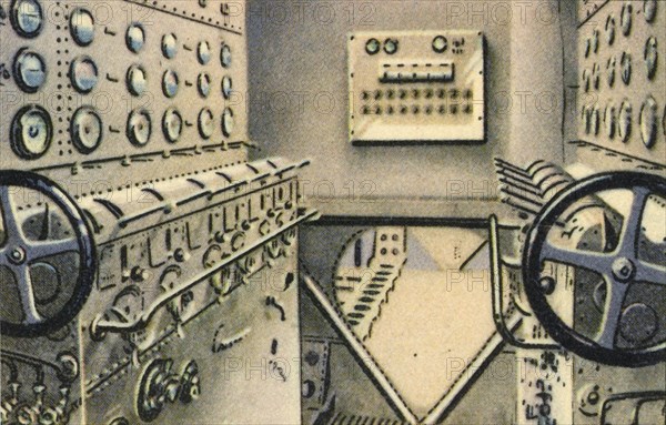 Control room on board the Dornier Do X flying boat, 1920s, (1932).  Creator: Unknown.