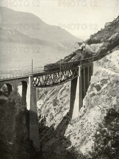 'The Baltschieder Viaduct on the Lotschberg main line ...', 1935-36. Creator: Unknown.