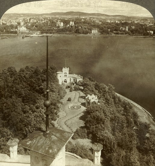 'The Oscarshal Royal Gardens and Christiania, from the Chateau, Norway', c1905. Creator: Unknown.