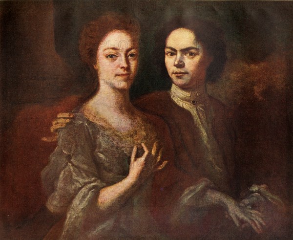 'Portrait of the Artist and His Wife', 1729, (1939). Creator: Andrey Matveyev.