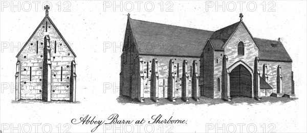 'Abbey Barn at Sherborne'. Creator: Unknown.