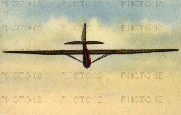 Flying instructor in glider at the Rhön-Rossitten Society gliding school, Germany, 1932.  Creator: Unknown.