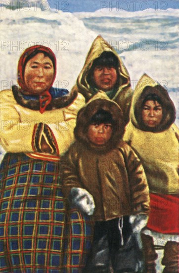 Inuit people from Labrador, northern Canada, c1928. Creator: Unknown.