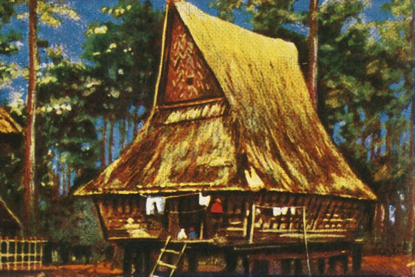 Traditional house on stilts, Sumatra, c1928. Creator: Unknown.