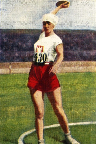 Halina Konopacka of Poland, world champion discus-thrower, 1928. Creator: Unknown.
