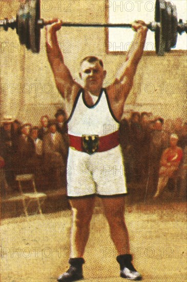 Josef Straßberger, German weightlifting champion, 1928. Creator: Unknown.