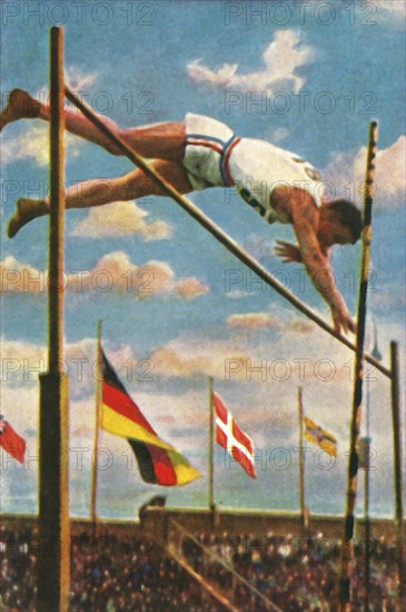 American pole-vaulter Sabin Carr, 1928. Creator: Unknown.