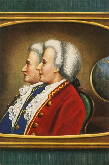 'Jaques Etienne Montgolfier und Joseph Michael Montgolfier', (1933). Creator: Unknown.