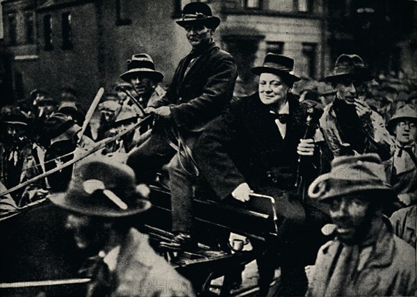 'Churchill in Belfast Again', 1926, (1945). Creator: Unknown.